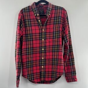 3For$20 Abercrombie Plaid Burgundy Black size Medium Slim
